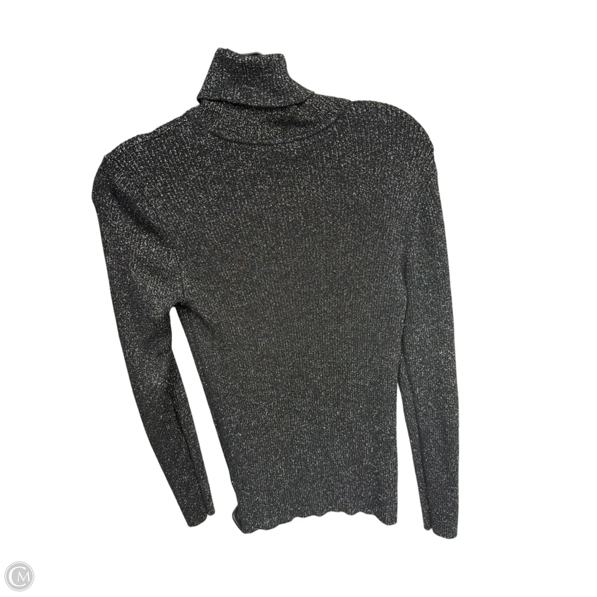Top Long Sleeve By Express In Black & Silver, Size: M