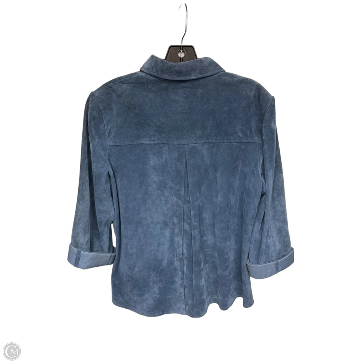 Jacket Leather By Coldwater Creek In Blue, Size: L