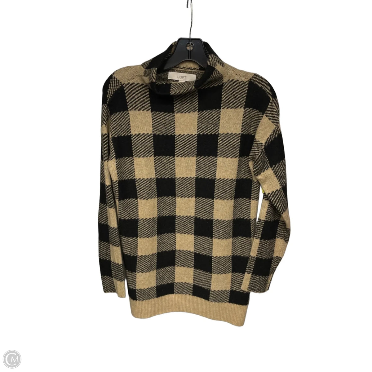Sweater By Loft In Black & Tan, Size: Xs