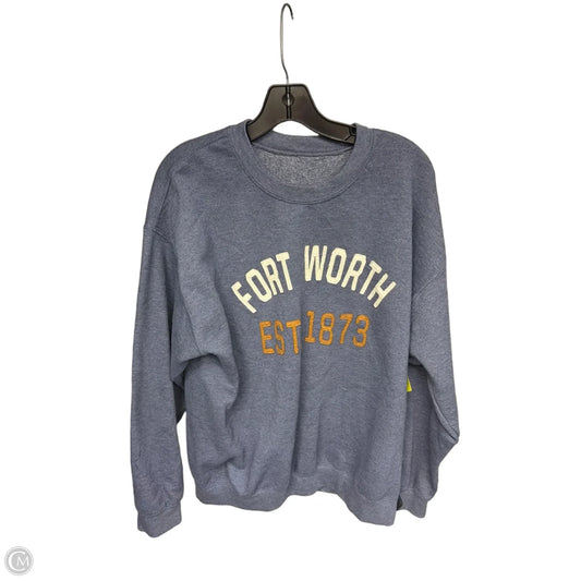 Sweatshirt Crewneck By Clothes Mentor In Blue, Size: L