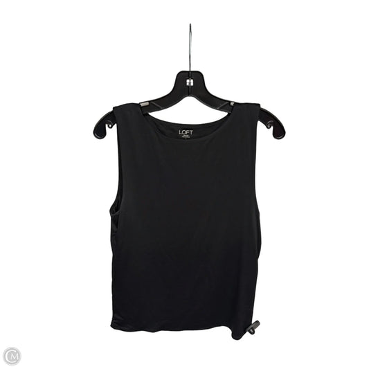 Top Sleeveless By Loft In Black, Size: L