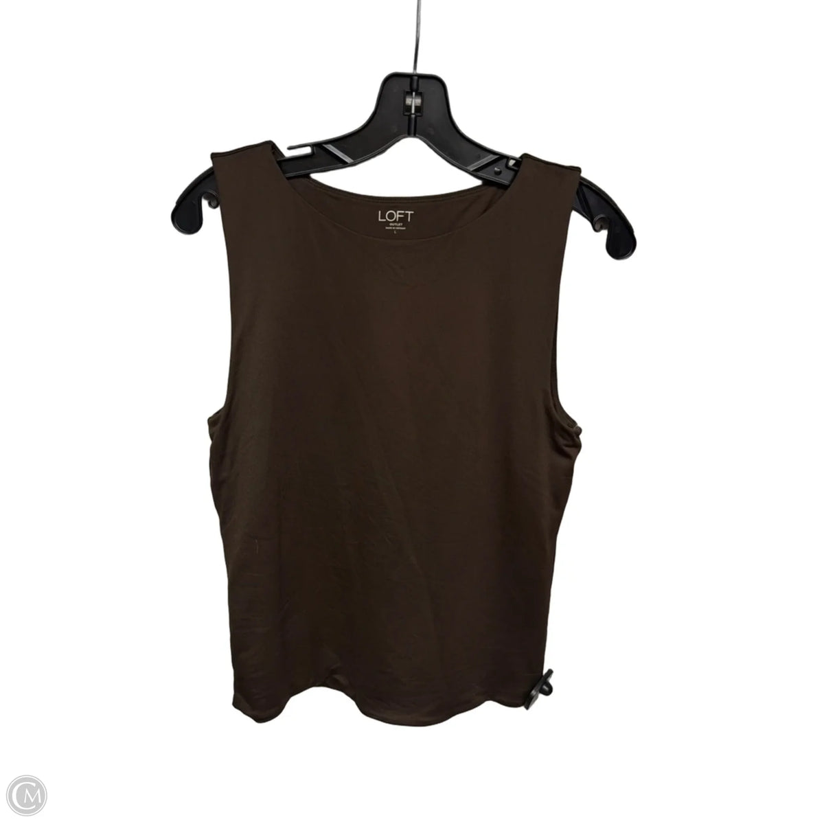 Top Sleeveless By Loft In Brown, Size: L