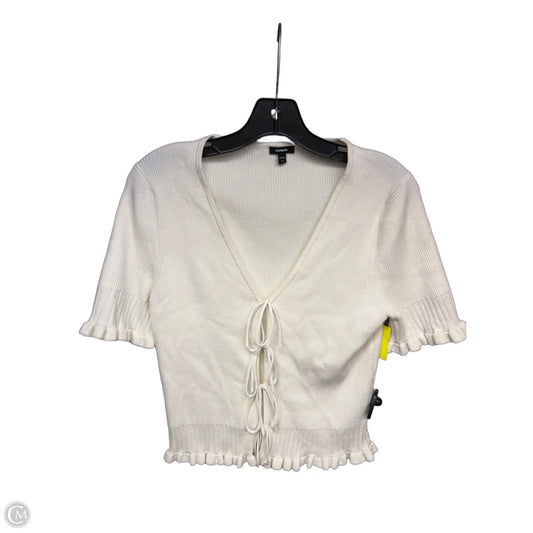 Top Short Sleeve By Express In Cream, Size: M