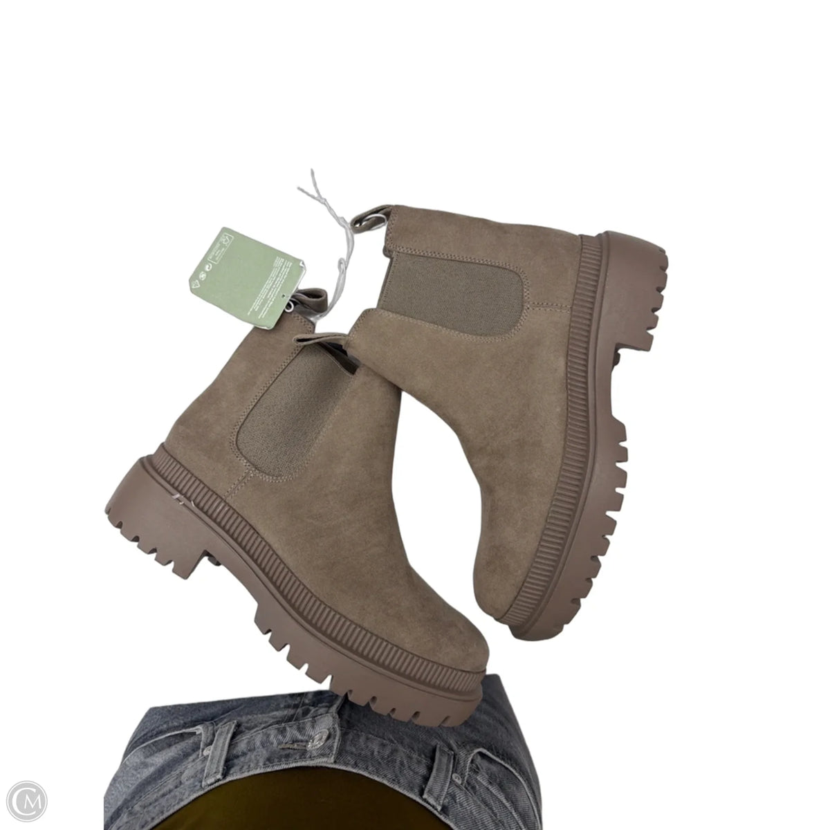 Boots Ankle Flats By H&m In Grey, Size: 7