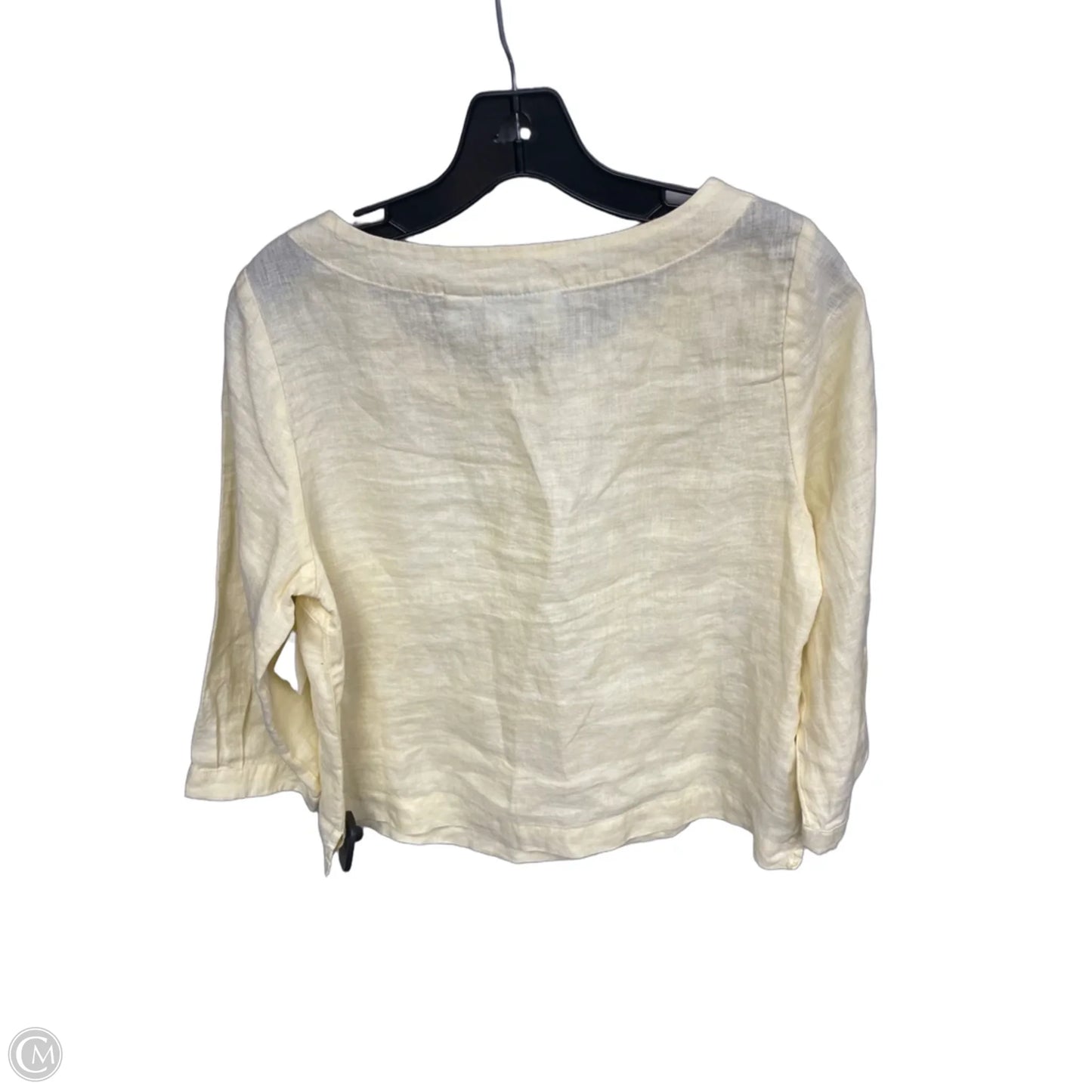 Top 3/4 Sleeve By Cmc In Yellow, Size: S