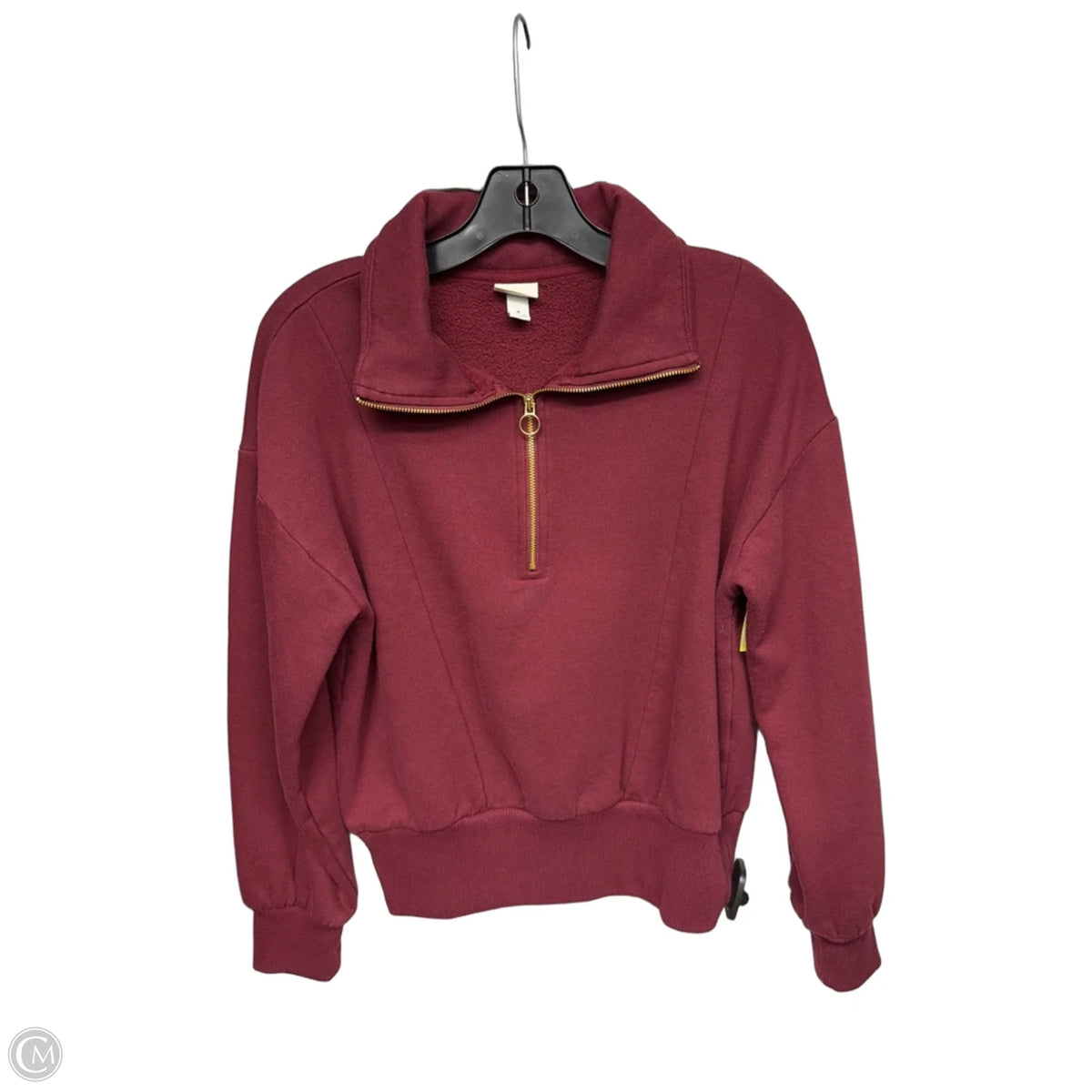 Sweatshirt Collar By A New Day In Maroon, Size: S