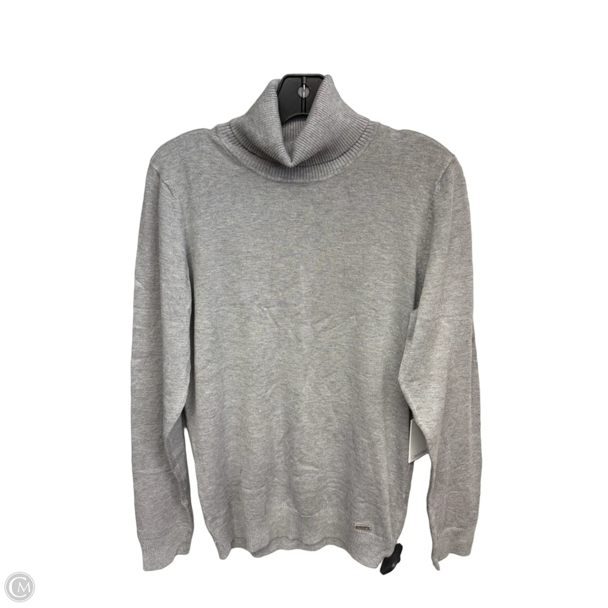Sweater By Calvin Klein In Grey, Size: M