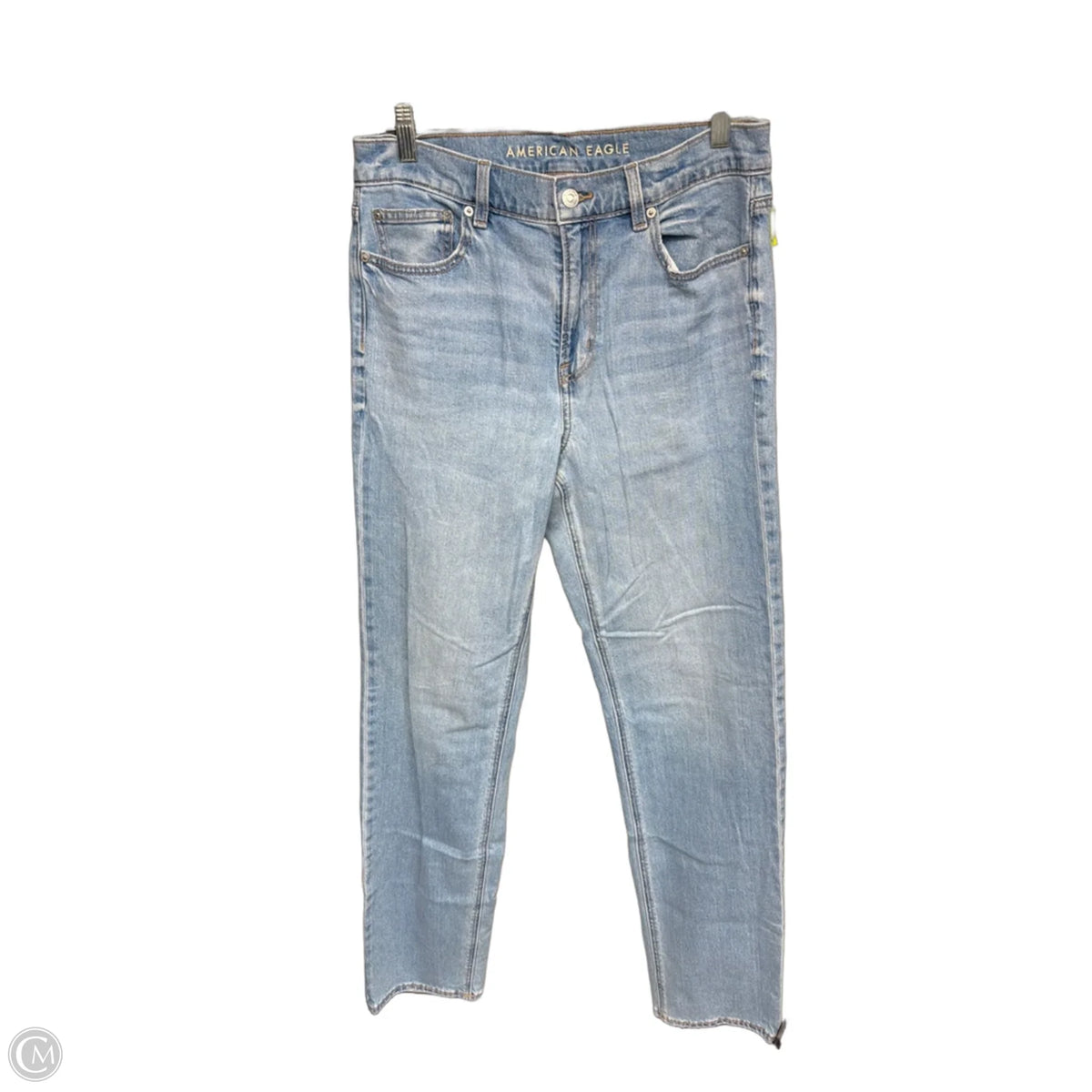 Jeans Straight By American Eagle In Blue Denim, Size: 8