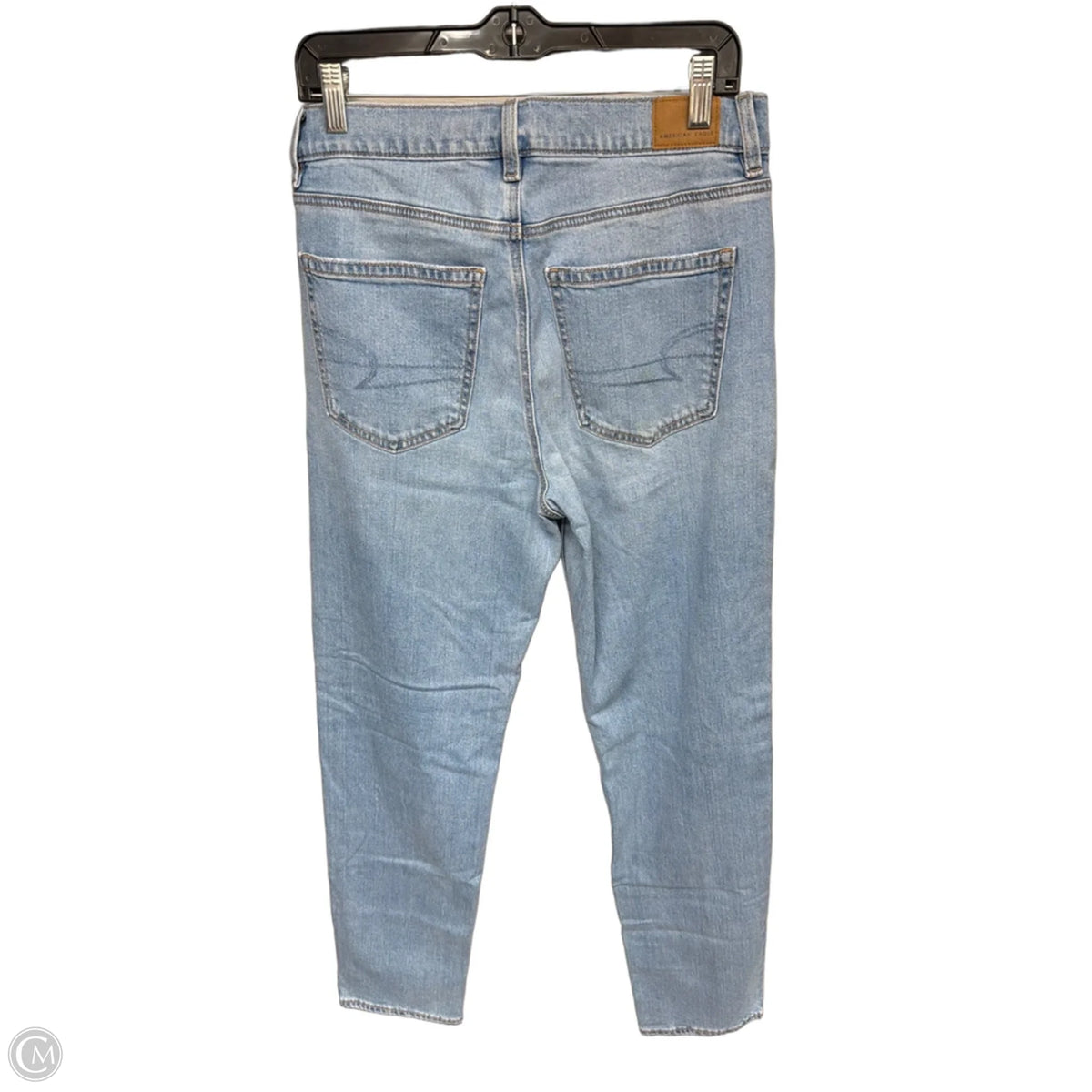 Jeans Straight By American Eagle In Blue Denim, Size: 8