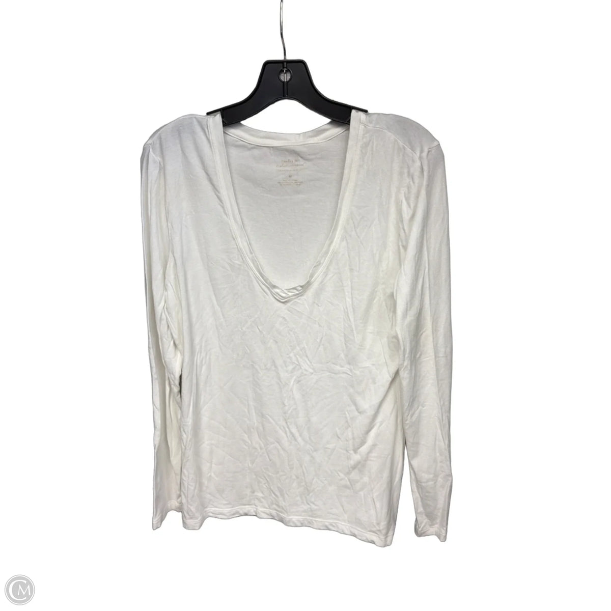 Top Long Sleeve Basic By Banana Republic In White, Size: M