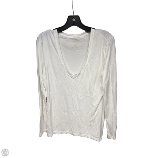 Top Long Sleeve Basic By Banana Republic In White, Size: M