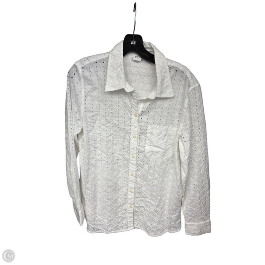 Blouse Long Sleeve By Gap In White, Size: S