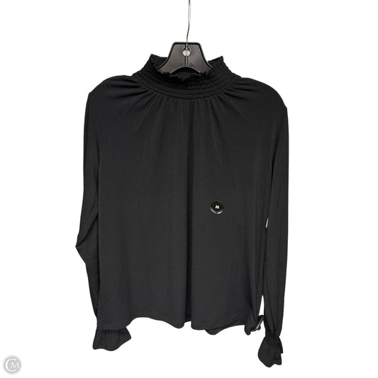 Top Long Sleeve By Banana Republic In Black, Size: M
