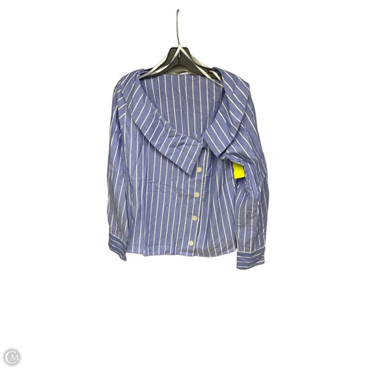 Blouse Long Sleeve By Loft In Blue, Size: M