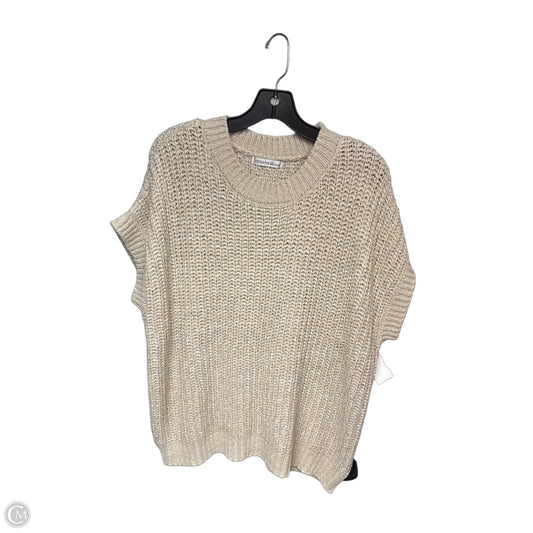 Sweater Short Sleeve By Zenana In Tan, Size: S