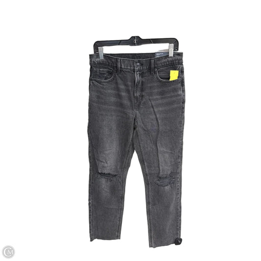 Jeans Straight By American Eagle In Black Denim, Size: 6