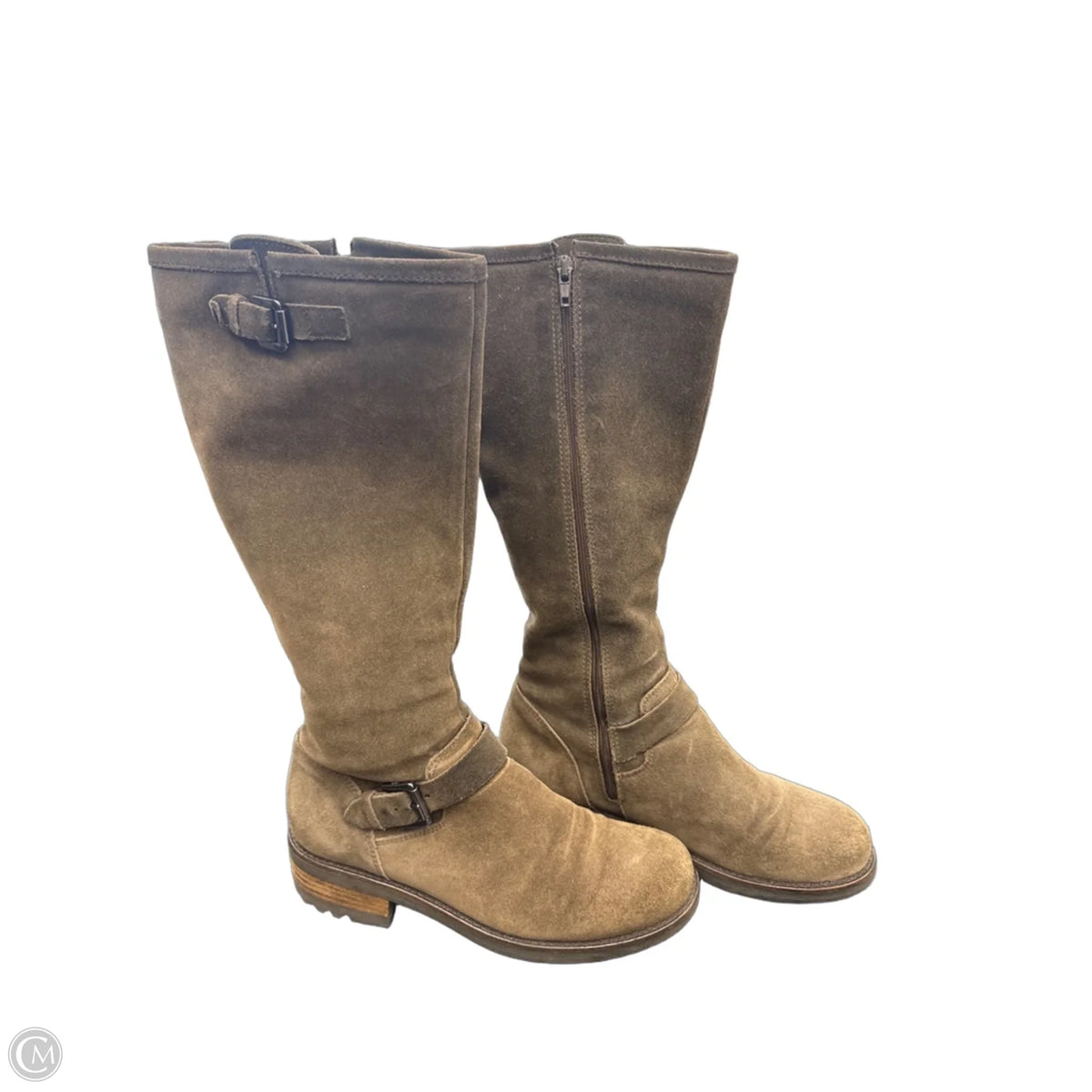 Boots Knee Flats By Cmb In Brown, Size: 8.5