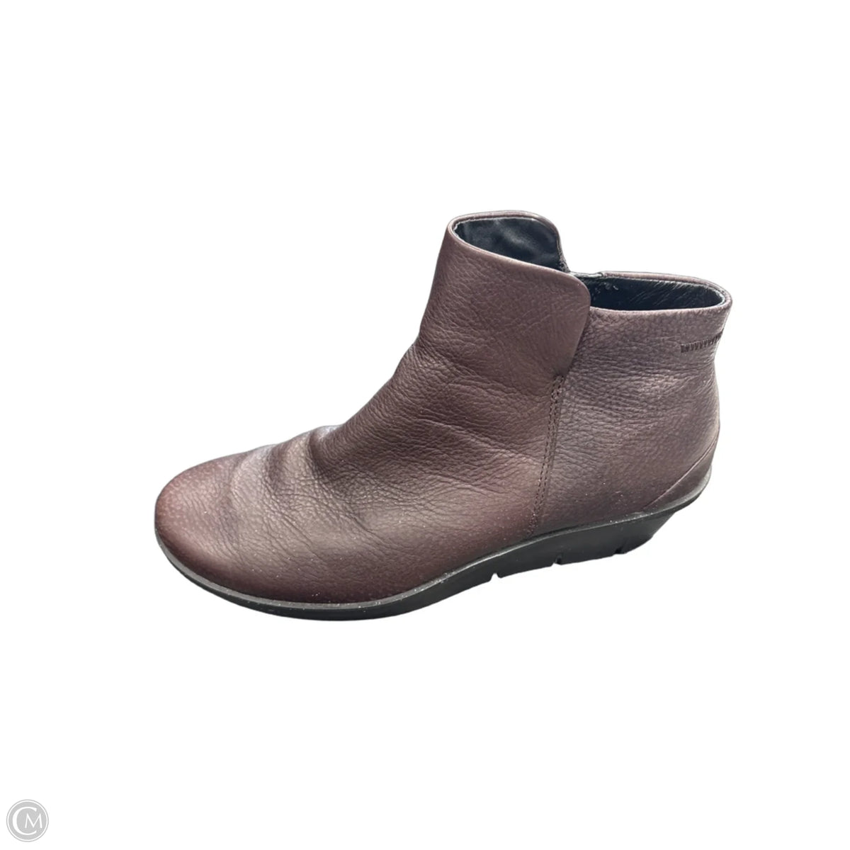 Boots Ankle Heels By Ecco In Brown, Size: 9