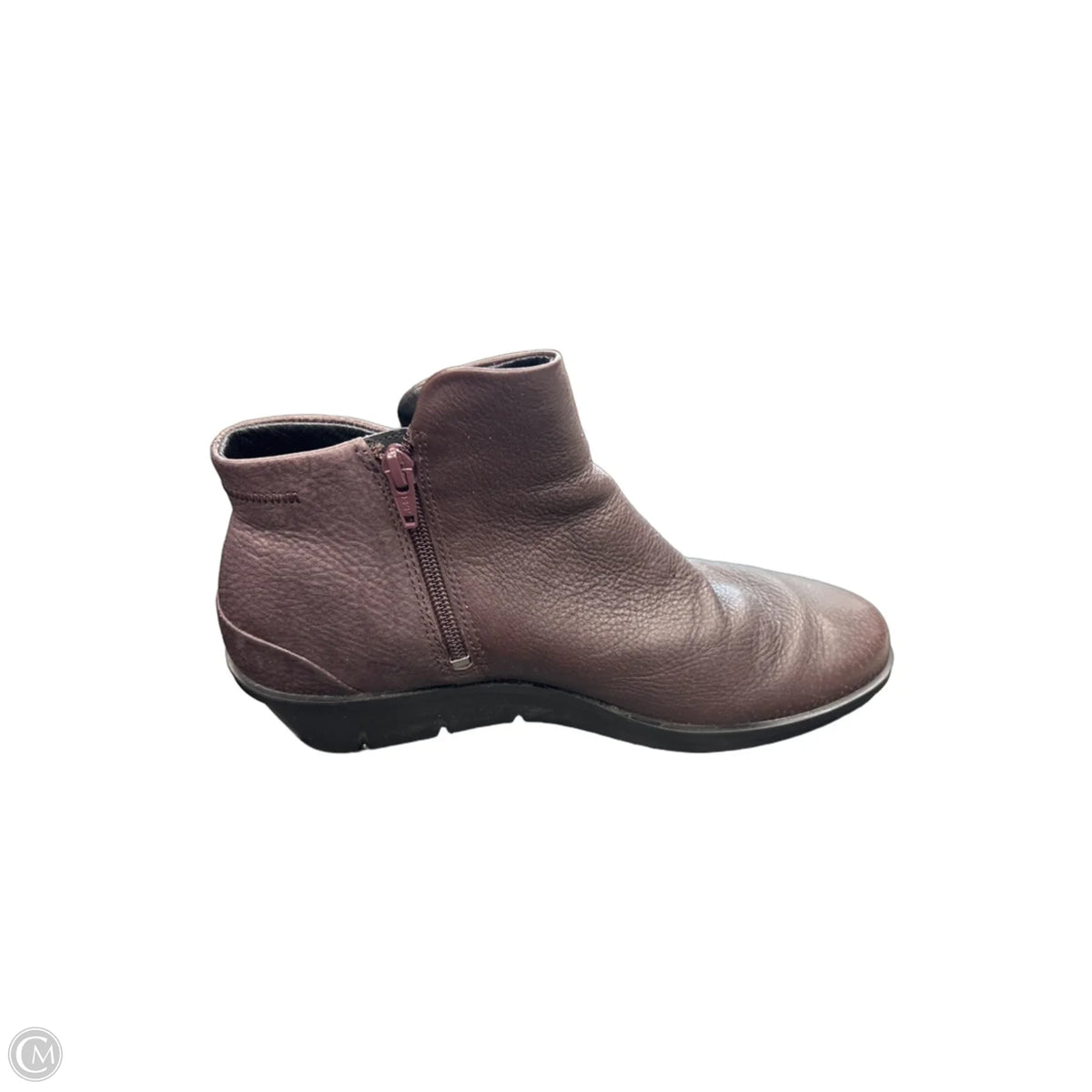 Boots Ankle Heels By Ecco In Brown, Size: 9