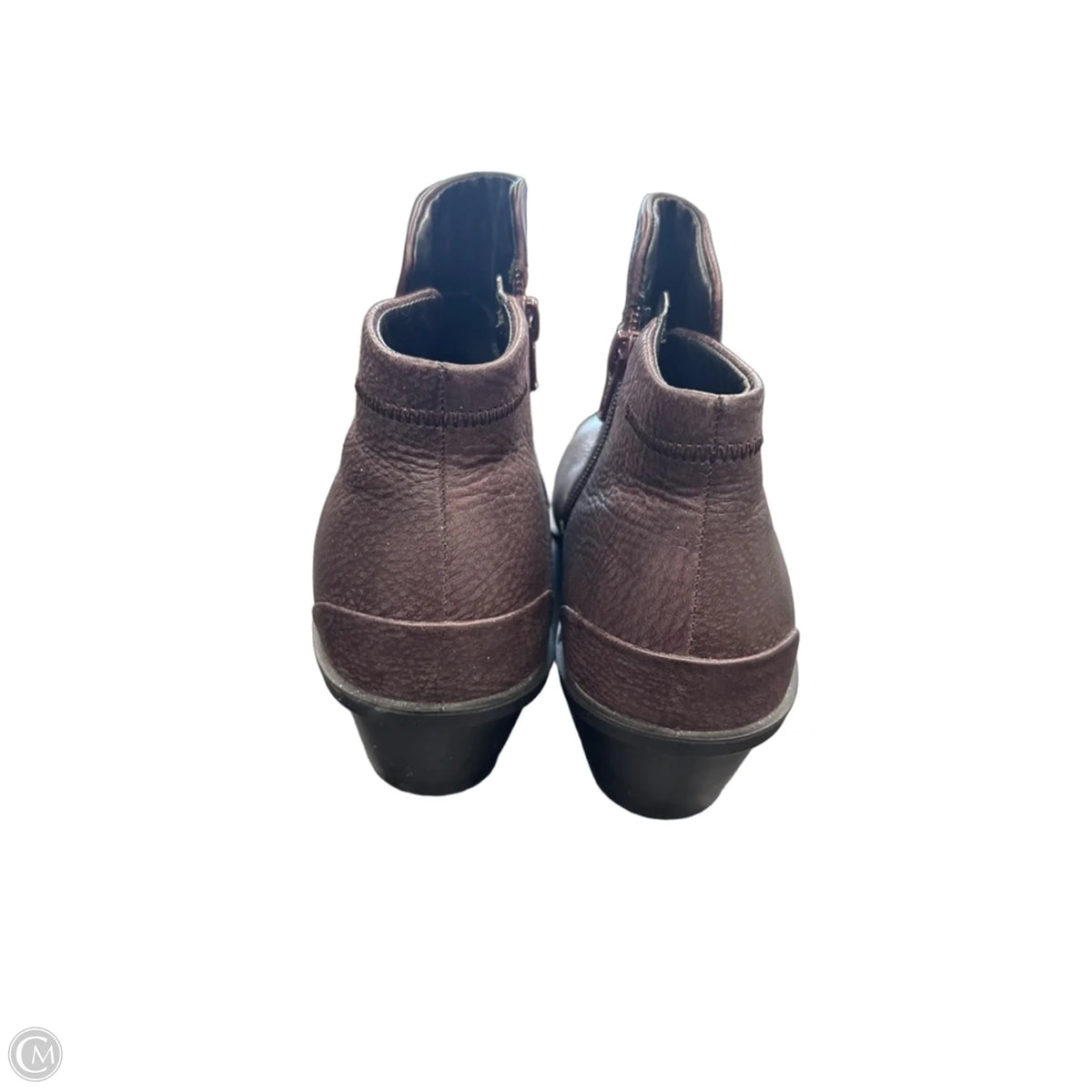 Boots Ankle Heels By Ecco In Brown, Size: 9