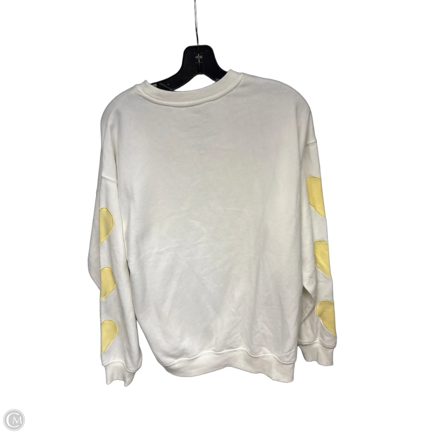 Sweatshirt Crewneck By Clothes Mentor In White, Size: S