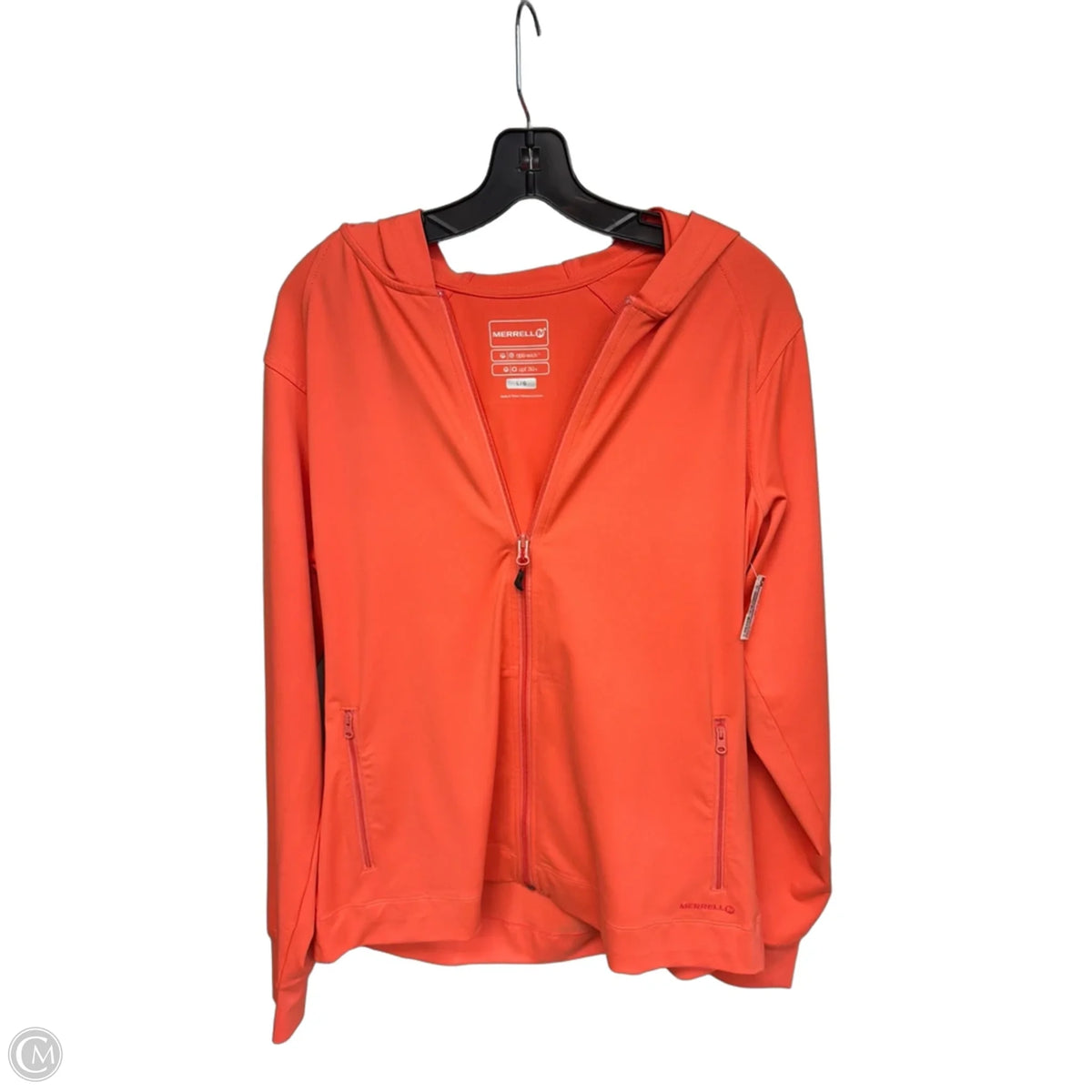 Athletic Jacket By Merrell In Orange, Size: L