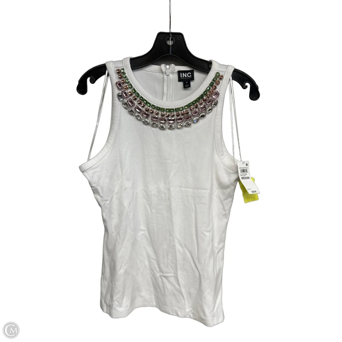 Top Sleeveless By Inc In White, Size: M