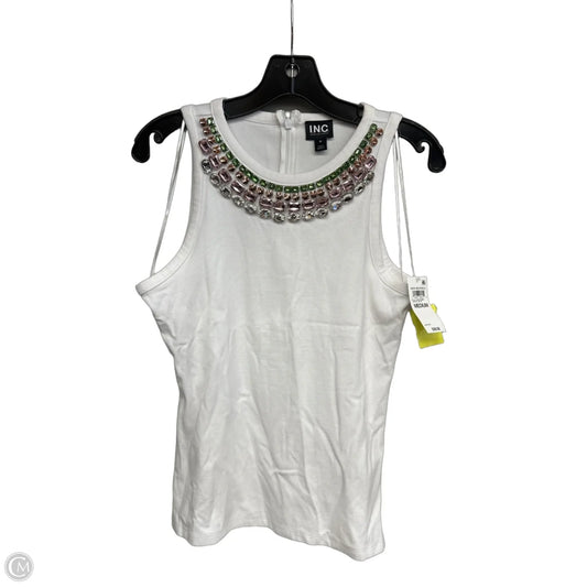 Top Sleeveless By Inc In White, Size: M