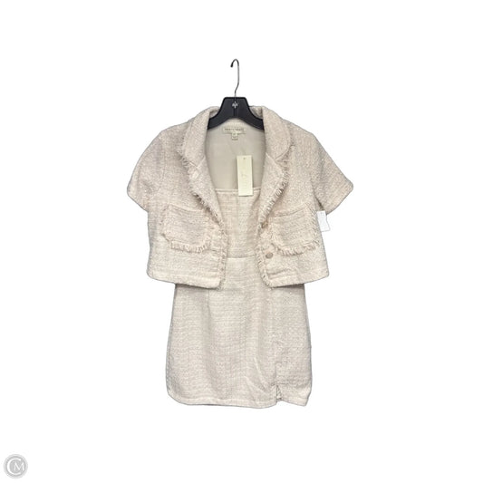 Dress Set 2pc By Clothes Mentor In Cream & Pink, Size: M