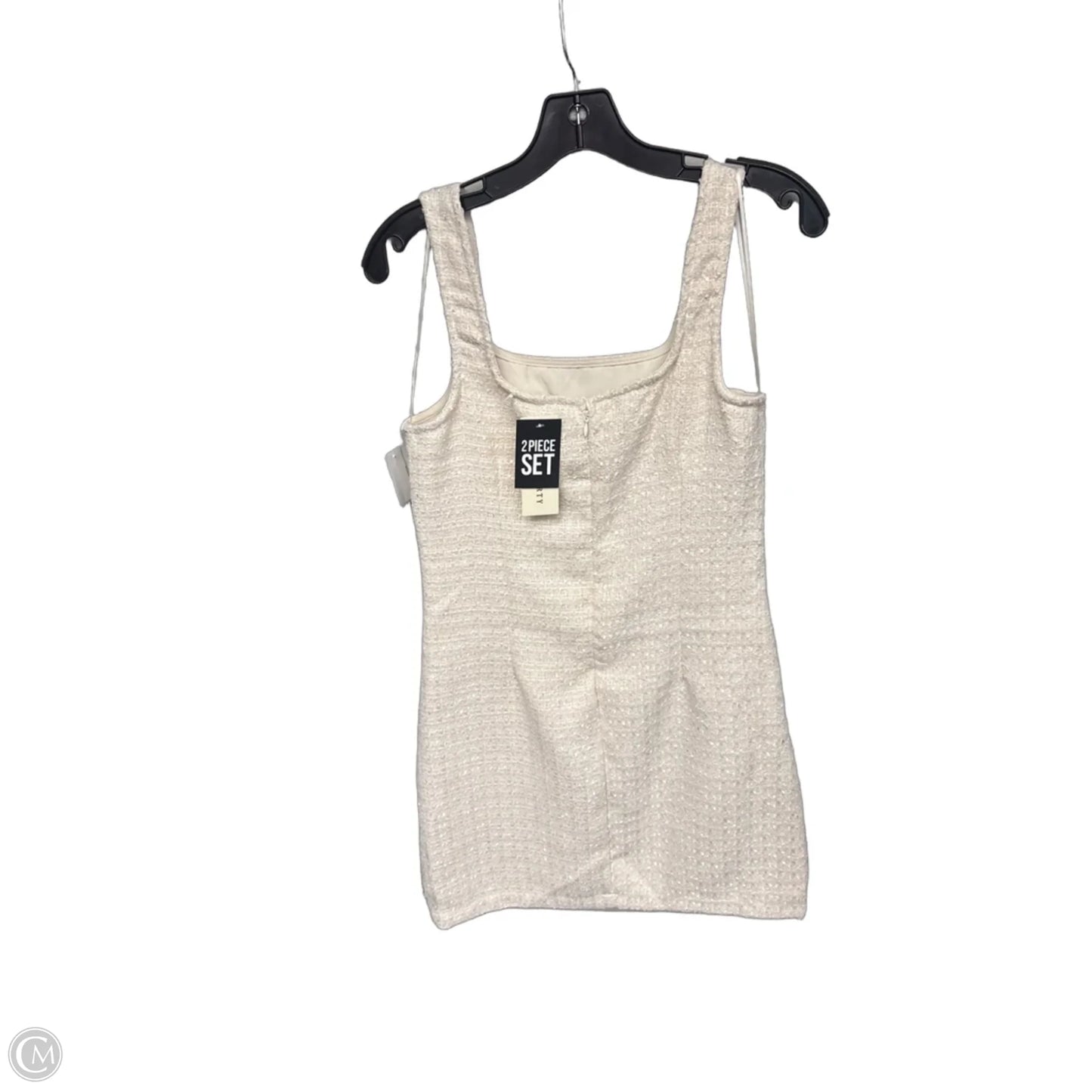 Dress Set 2pc By Clothes Mentor In Cream & Pink, Size: M