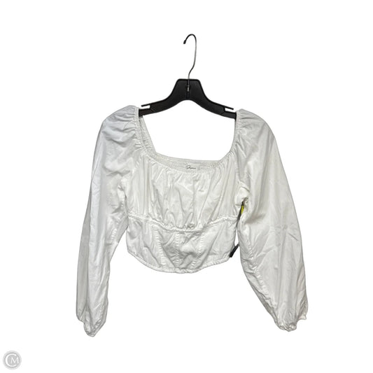 Top Long Sleeve By Japna In White, Size: M