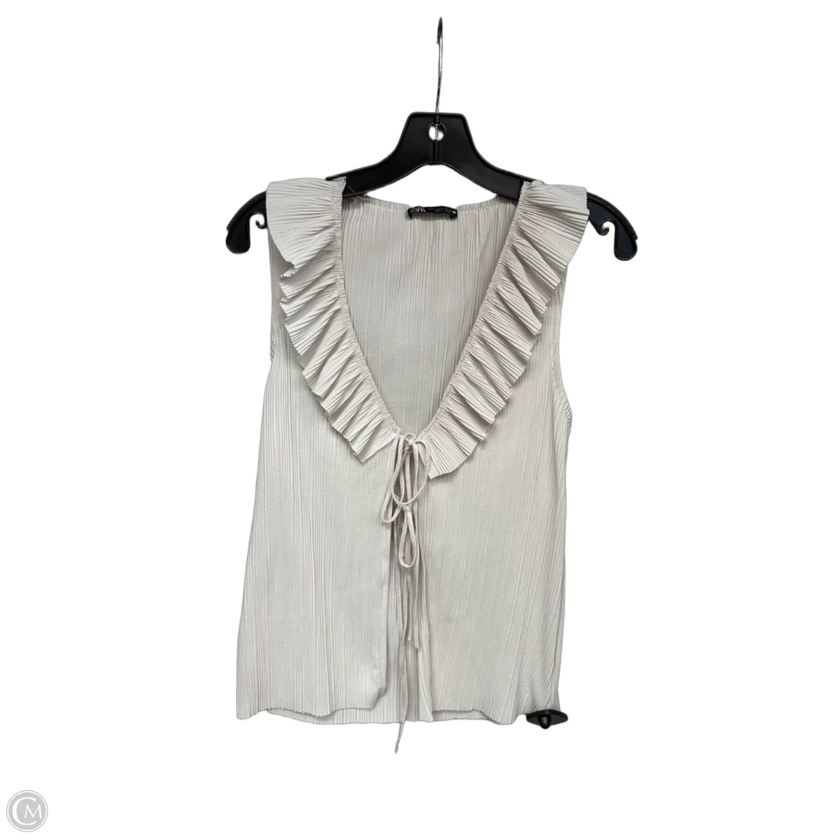 Top Sleeveless By Zara In Grey, Size: S