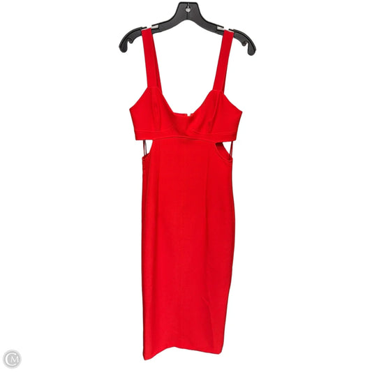 Dress Party Midi By Zara In Red, Size: S