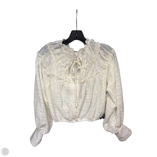 Top Long Sleeve By Free People In Cream, Size: Xs