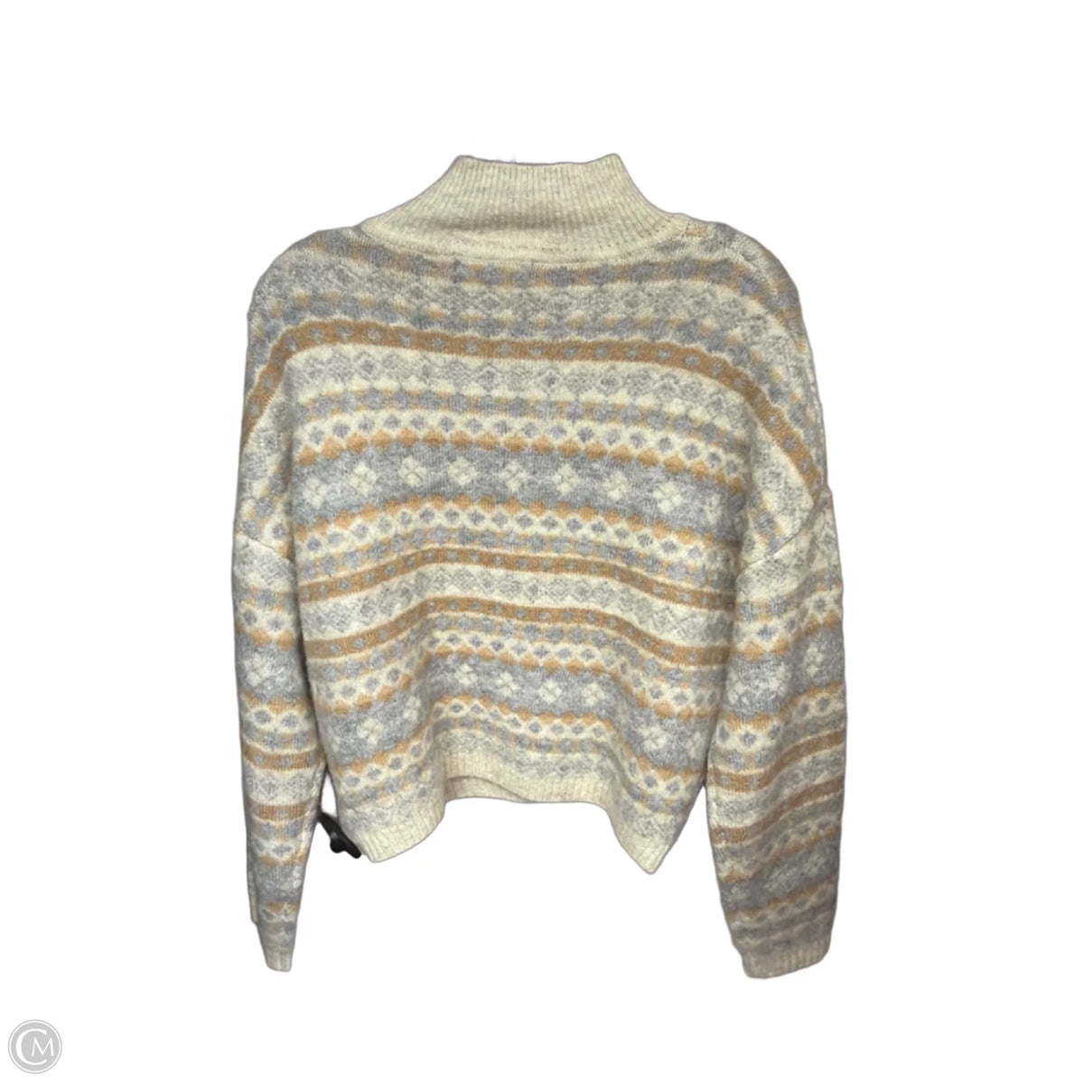Sweater By Clothes Mentor In Grey & Tan, Size: S