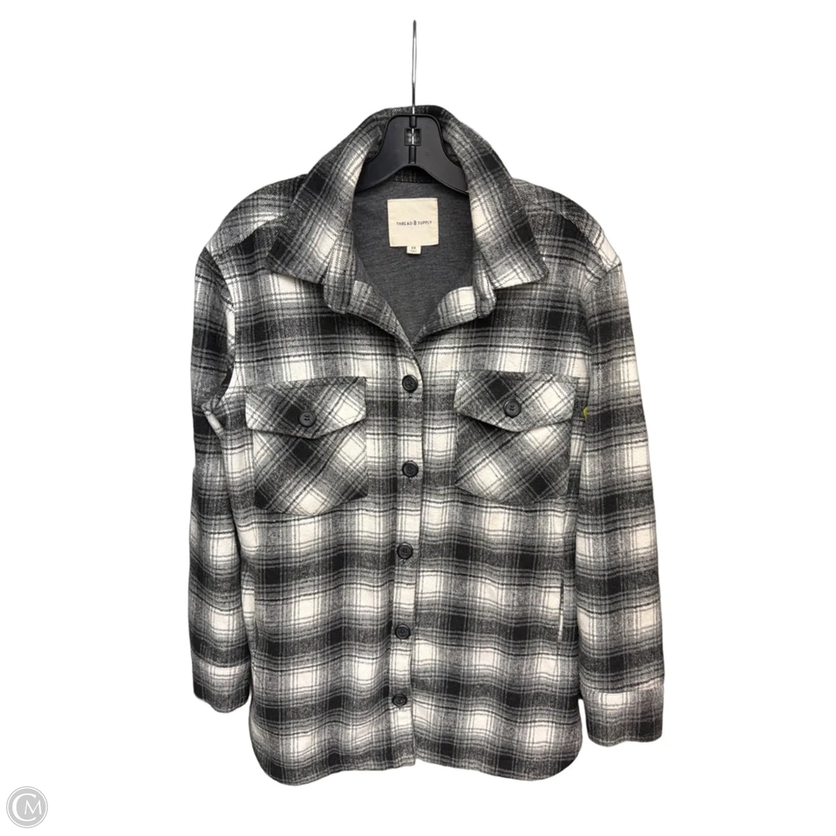 Jacket Shirt By Thread And Supply In Grey, Size: Xs