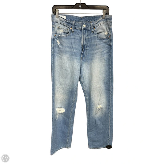 Jeans Straight By Gap In Blue Denim, Size: 10