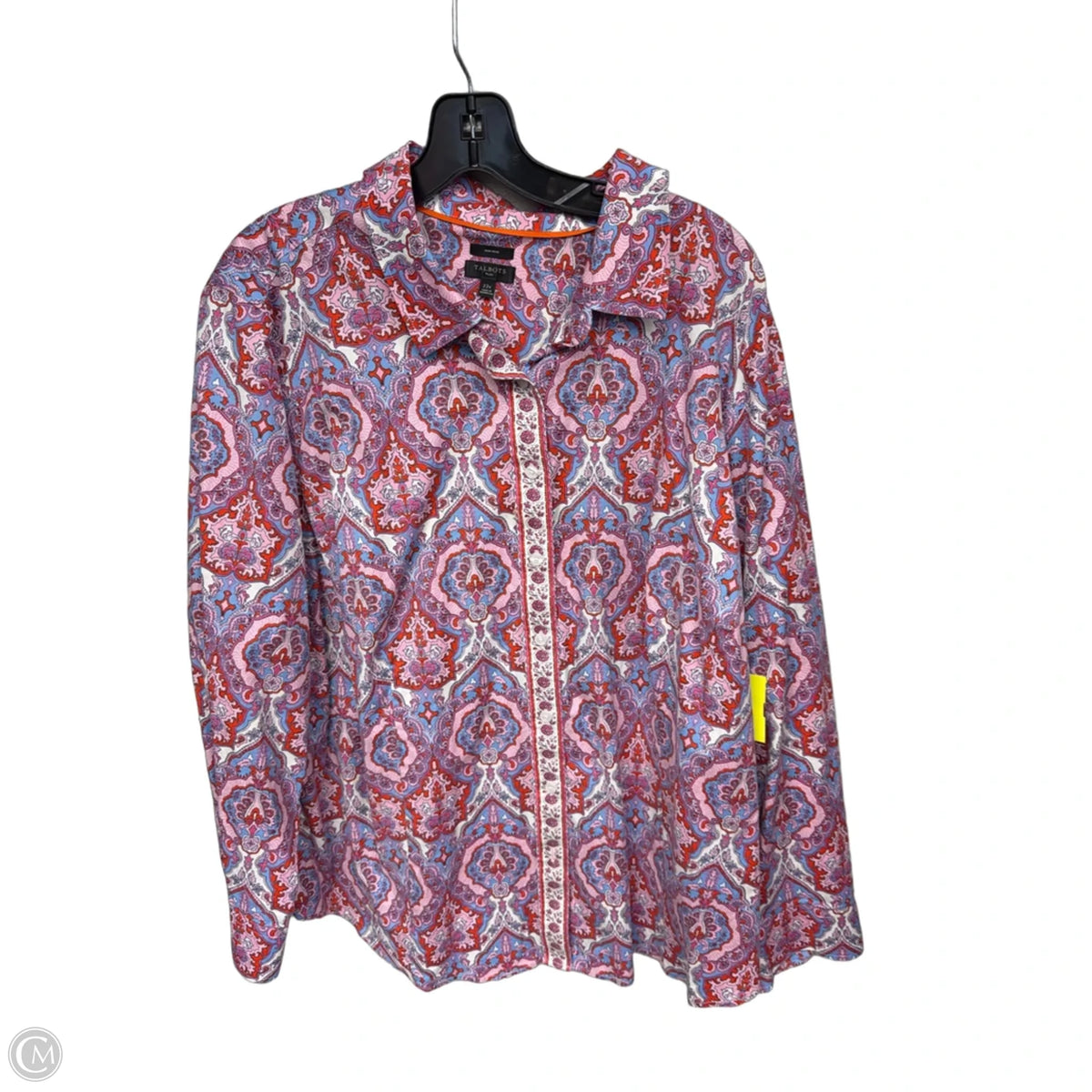 Top Long Sleeve By Talbots In Blue & Pink, Size: 2x