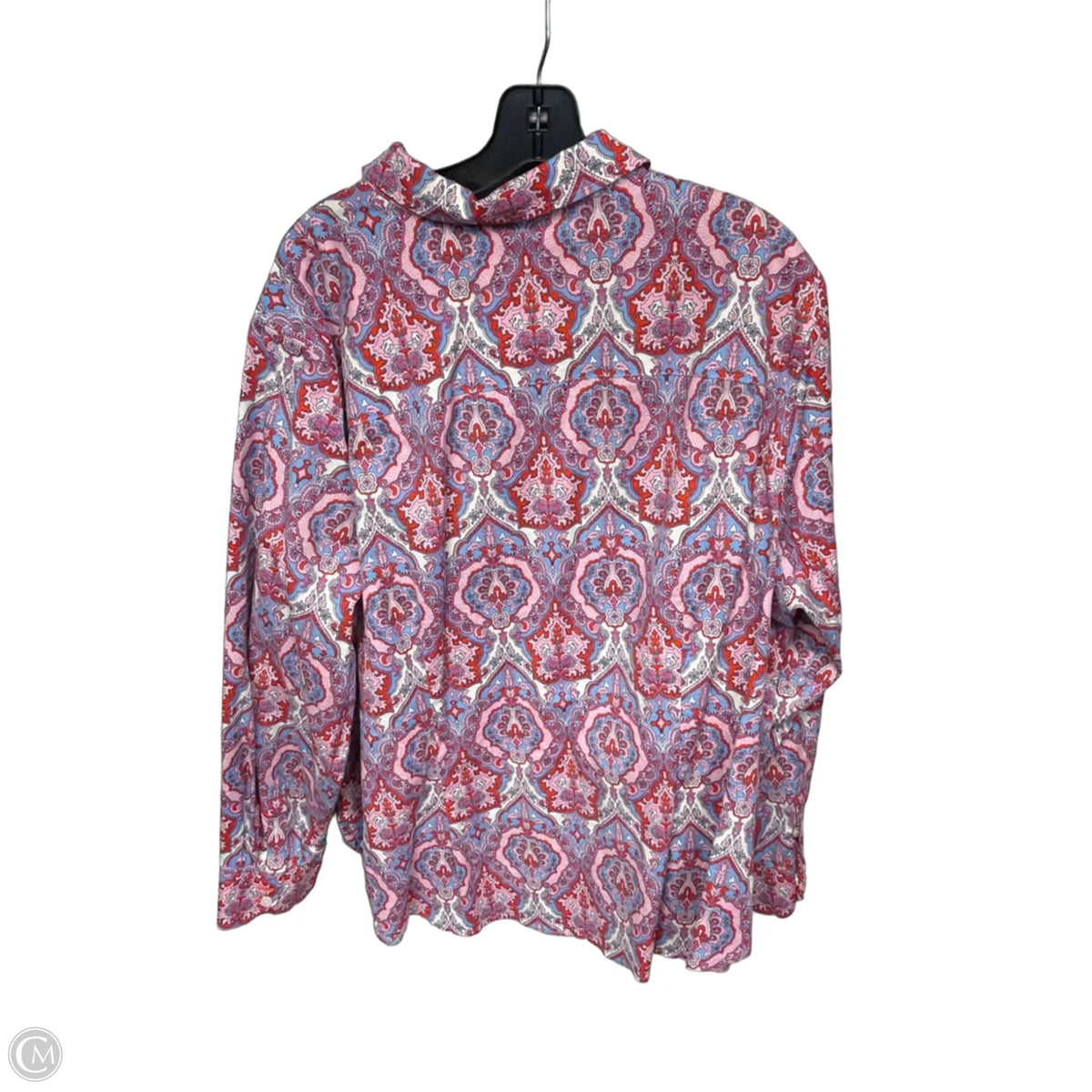 Top Long Sleeve By Talbots In Blue & Pink, Size: 2x