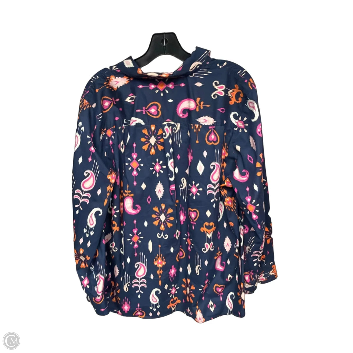 Top Long Sleeve By Talbots In Blue & Pink, Size: 2x