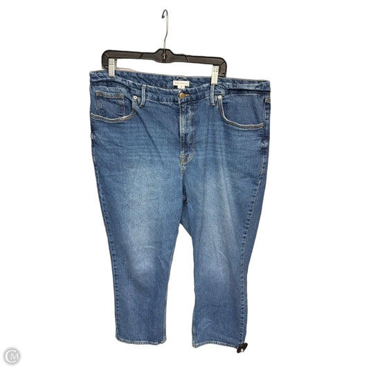 Jeans Straight By Good American In Blue Denim, Size: 18