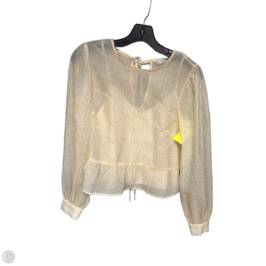 Blouse Long Sleeve By Loft In Yellow, Size: Xs
