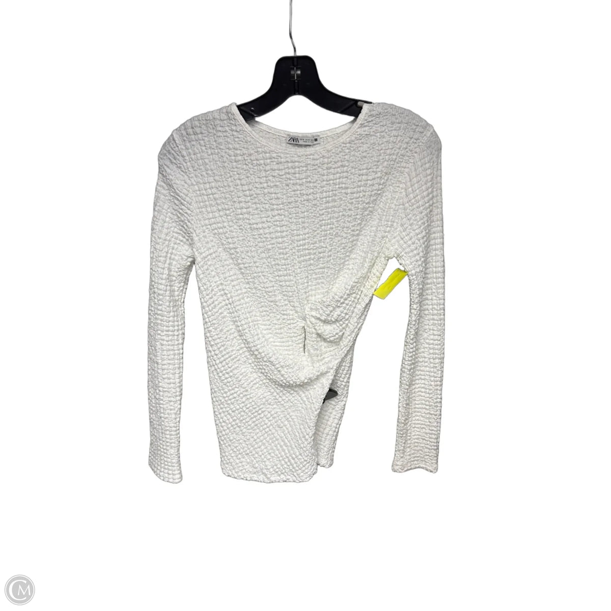 Top Long Sleeve By Zara In White, Size: S