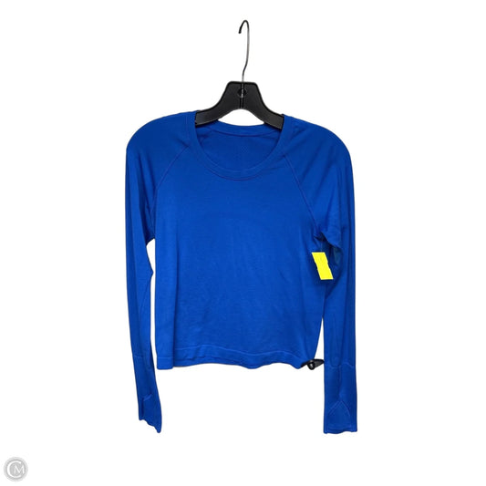 Athletic Top Long Sleeve Crewneck By Lululemon In Blue, Size: 6