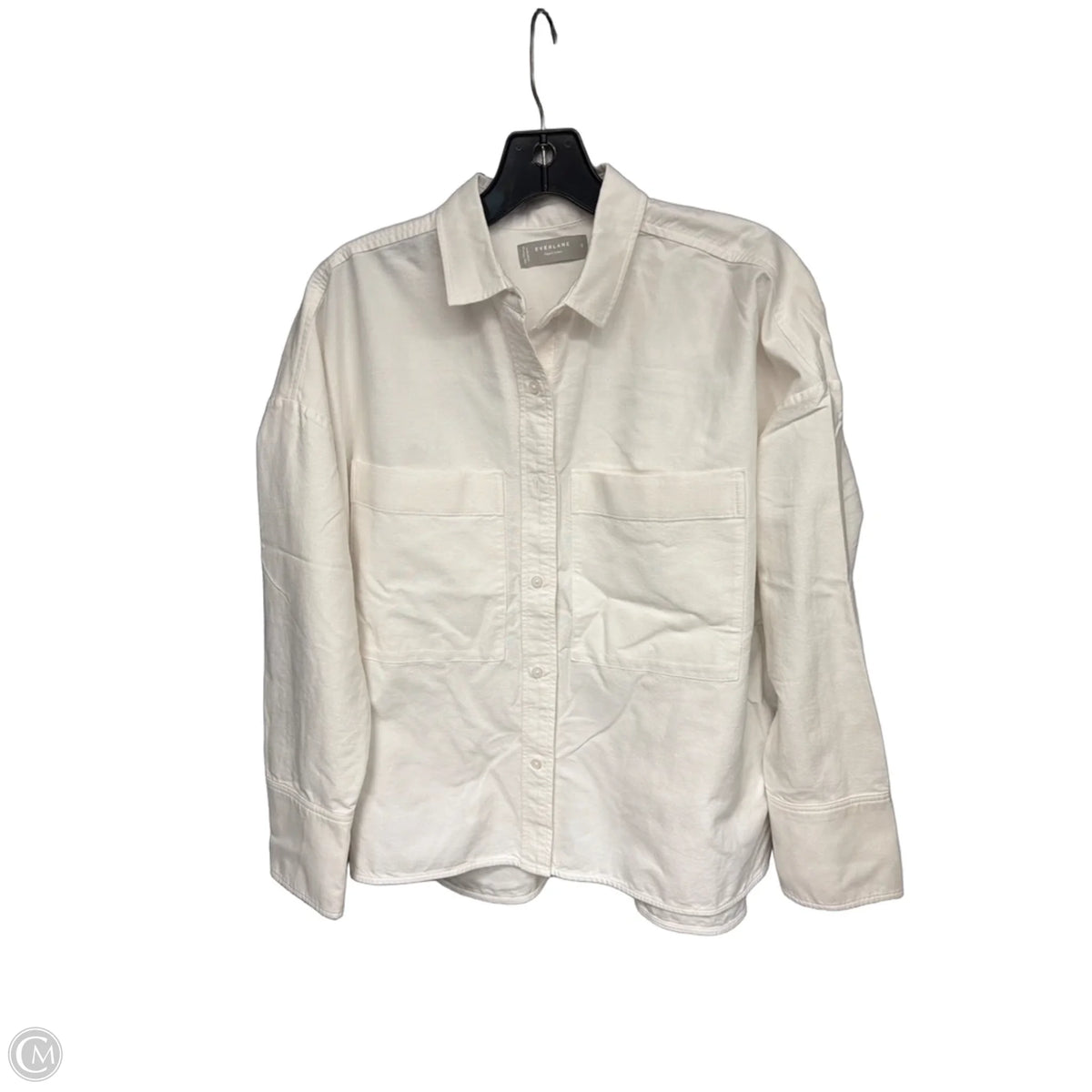 Top Long Sleeve By Everlane In White, Size: S