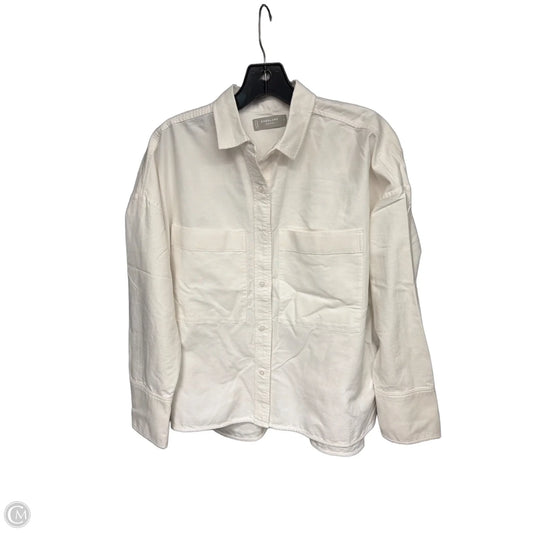 Top Long Sleeve By Everlane In White, Size: S