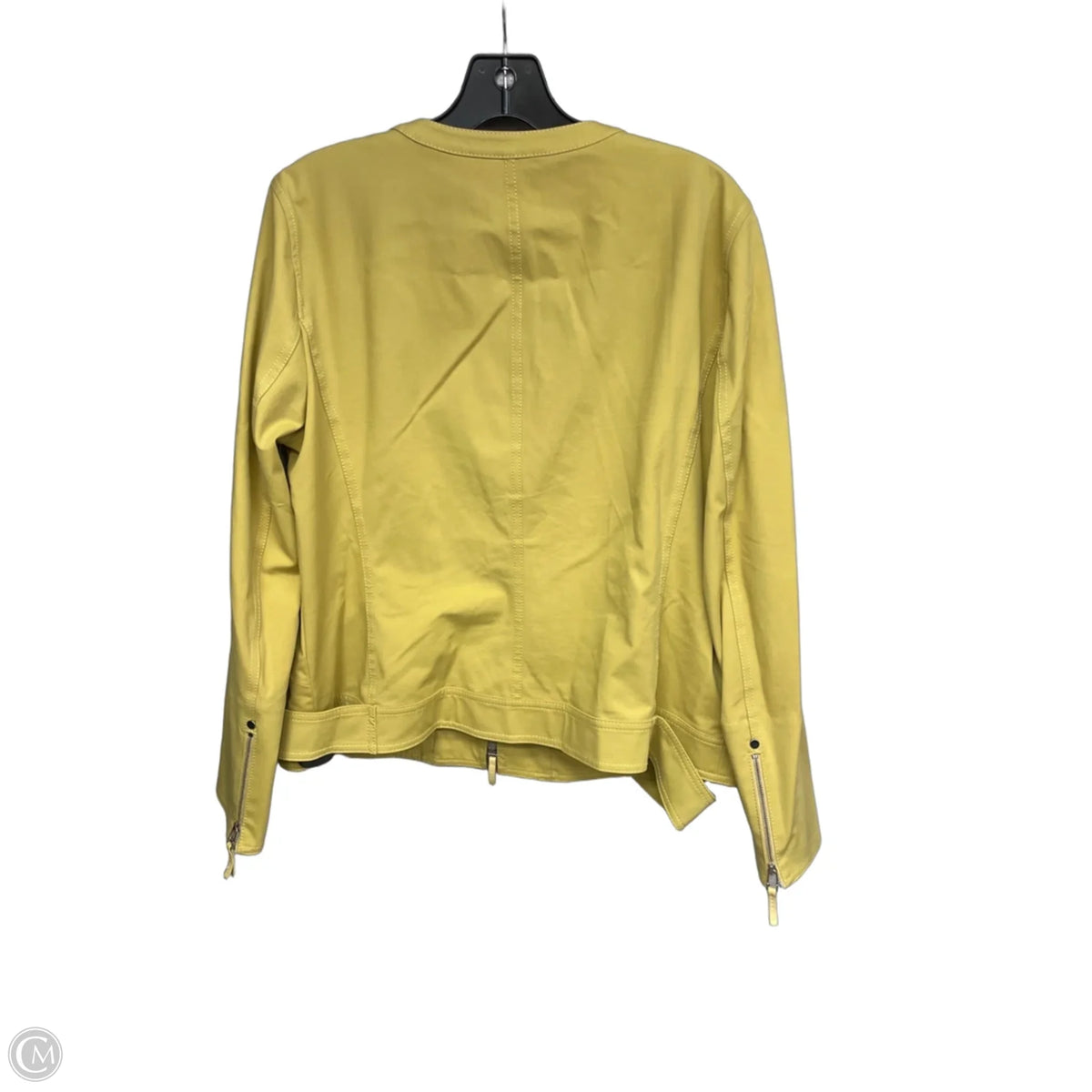 Jacket Designer By Lafayette 148 In Chartreuse, Size: 14