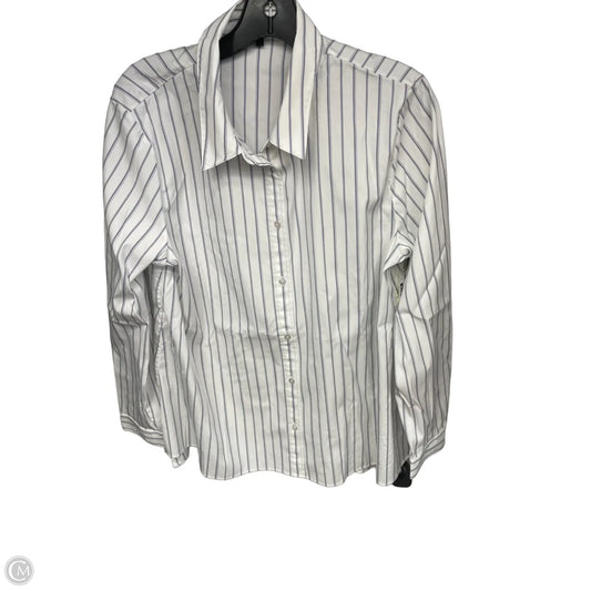 Top Long Sleeve By Theory In White, Size: Xl
