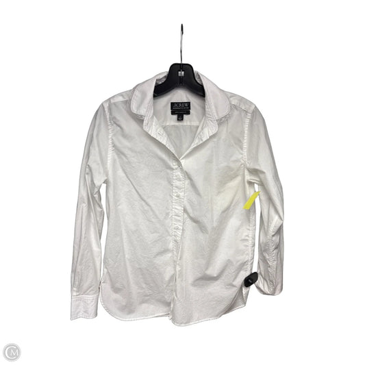 Blouse Long Sleeve By J. Crew In White, Size: 0