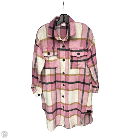 Jacket Shirt By Clothes Mentor In Pink, Size: S